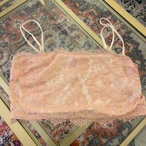 Free people lace crop tank